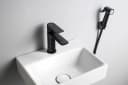 Aqualine Waschtischarmatur Schwarz matt mit Bidet-Handbrause Bild 1