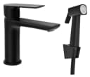 Aqualine Waschtischarmatur Schwarz matt mit Bidet-Handbrause Bild 2