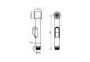Aqualine Bidetarmatur B140 Chrom ABS mit Halterung Bild 3