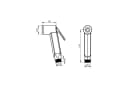Aqualine Bidetbrause mit Halterung ABS Chrom Bild 5