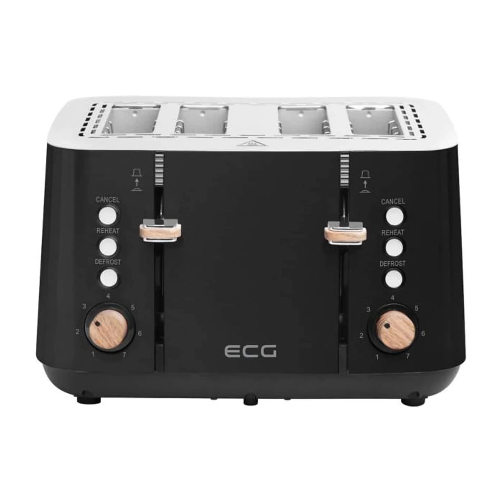 ECG ST 2768 Timber Toaster Schwarz 4 Fächer