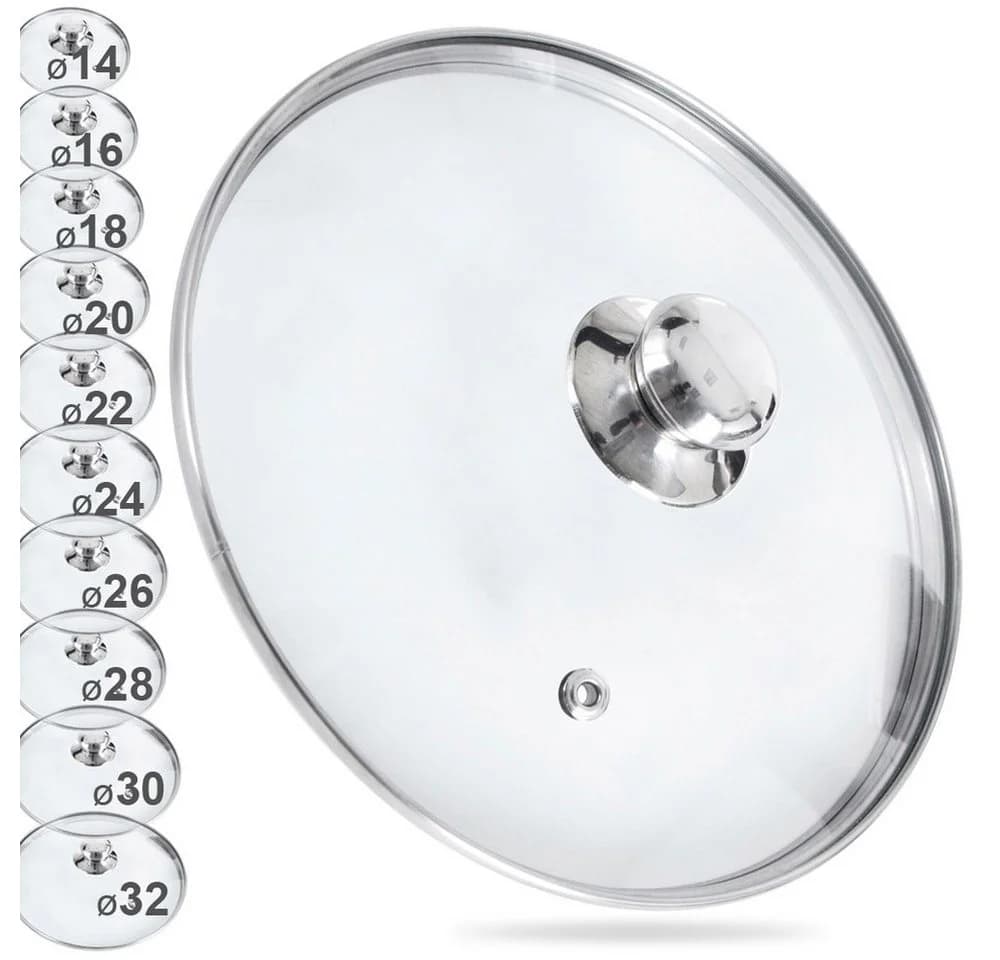 Orion Group Universaldeckel 32 cm Glas mit Edelstahlrand - Bild 3