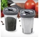 Orion Group Gewürzstreuer 320ml viereckig grau mit 3-Stufen-Dosierung Bild 1