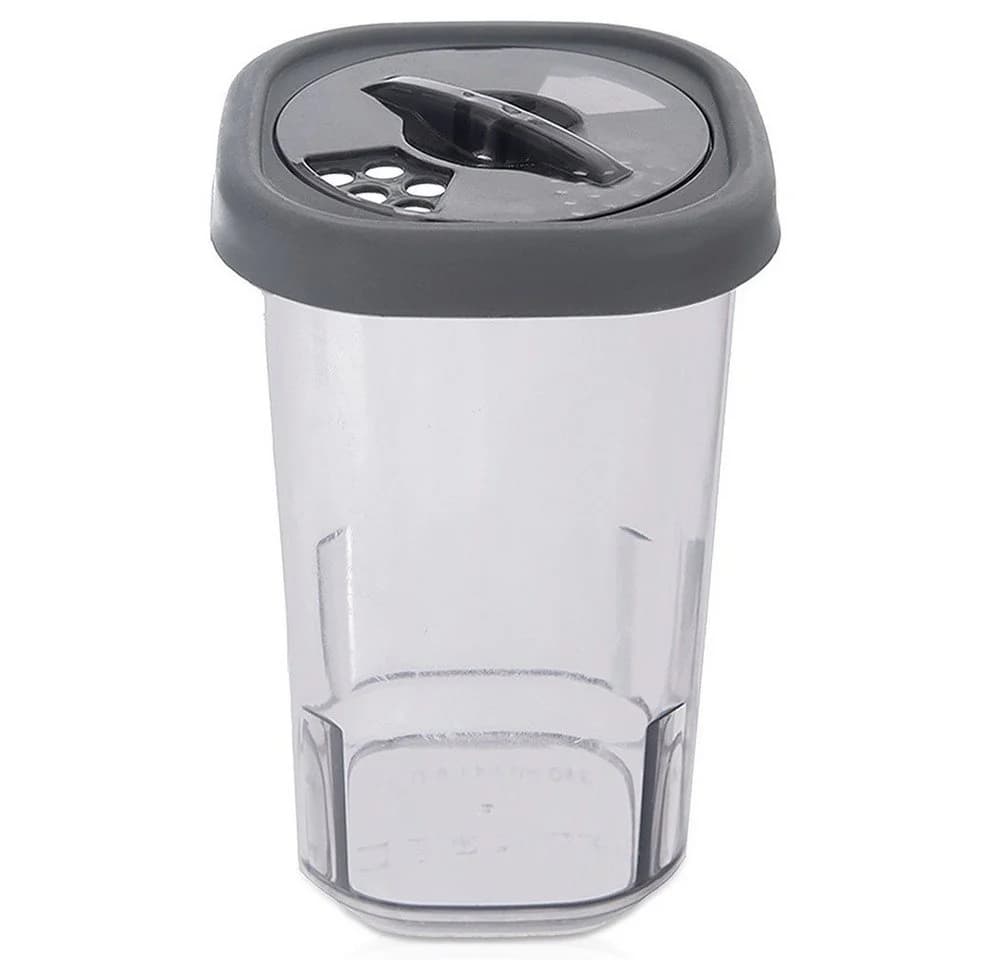 Orion Group Gewürzstreuer 320ml viereckig grau mit 3-Stufen-Dosierung - Bild 2