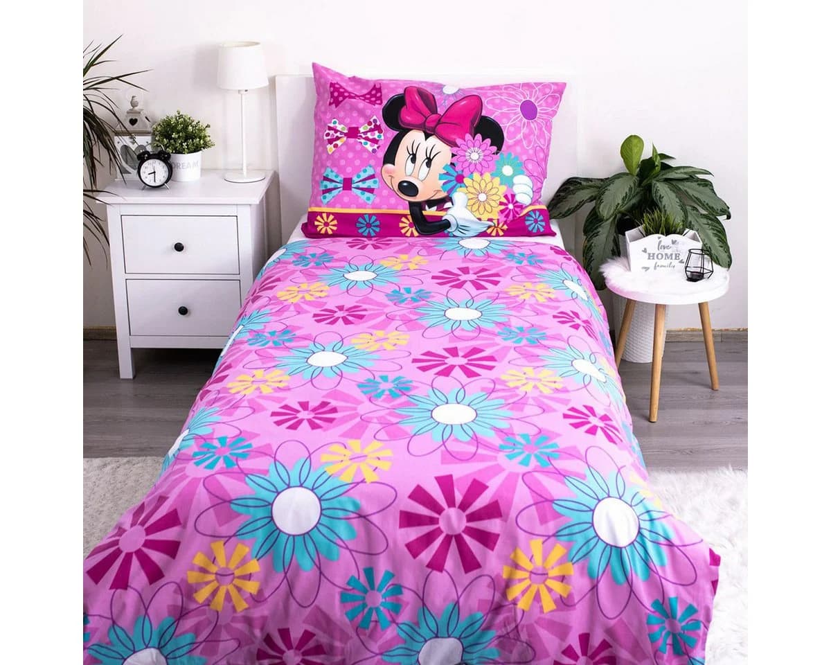 Disney Minnie Mouse Bettwäsche Minnie Maus Bettwäsche Kleid 140 x 200 + 70 x 90 cm Baumwolle - Bild 3
