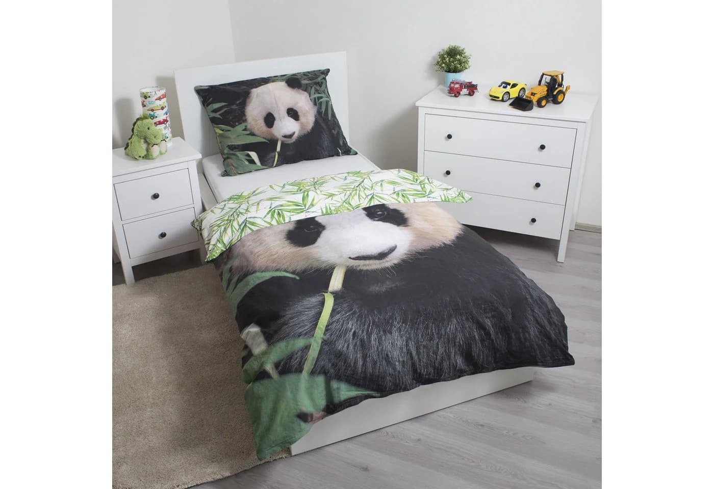 Jerry Fabrics Bettwäsche Panda Design Kuschelige Baumwolle 140x200 cm & 70x90 cm - Bild 3