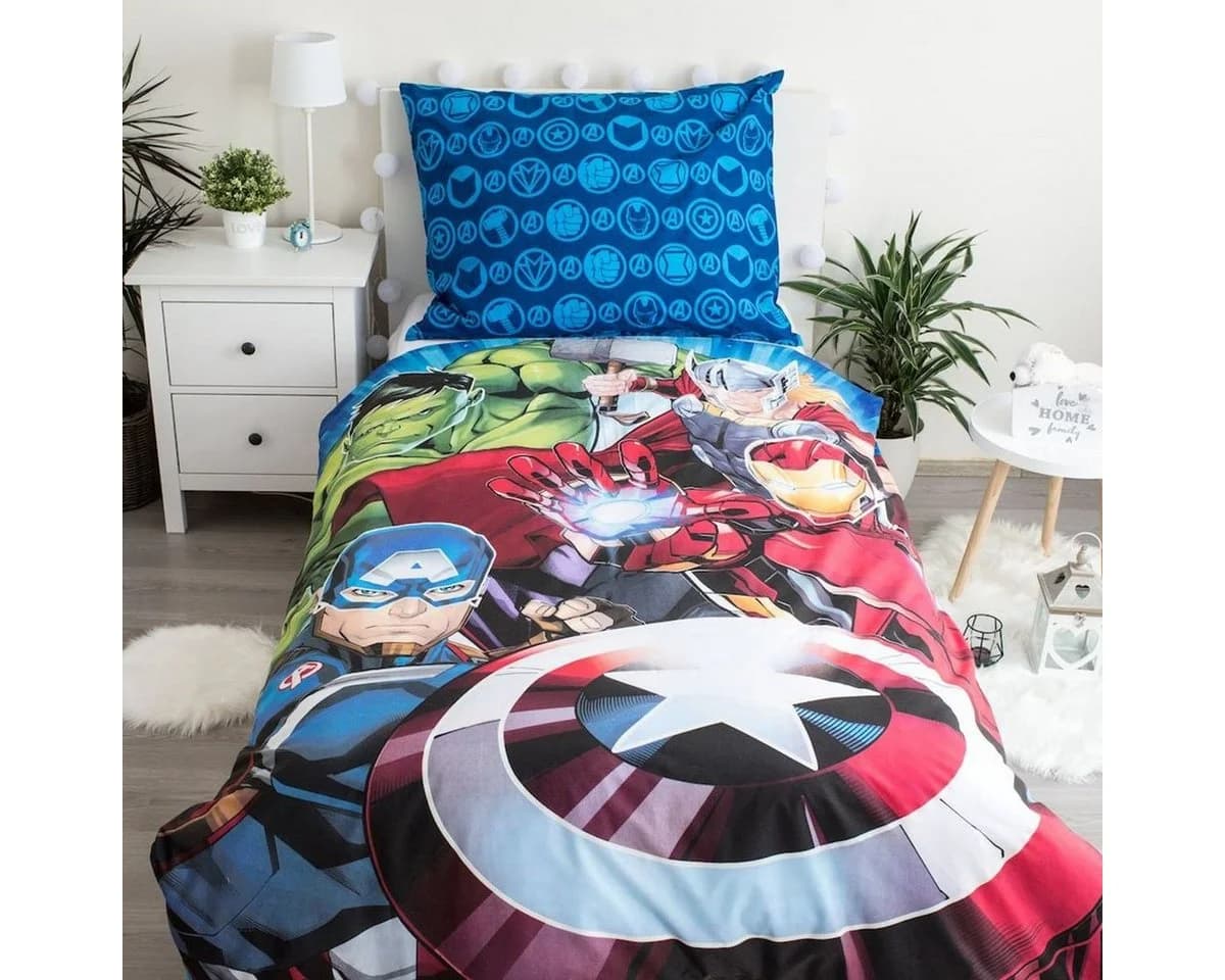 Jerry Fabrics Kinderbettwäsche Marvel Avengers Leuchtmotiv 2-teilig - Bild 3