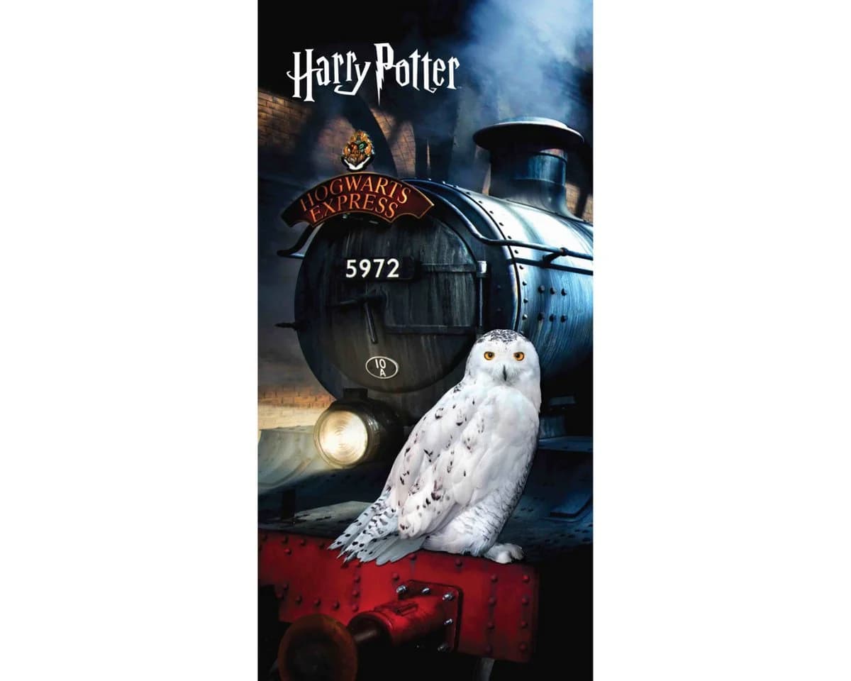 Harry Potter Strandtuch Hedwig Motiv 70x140 cm Baumwolle