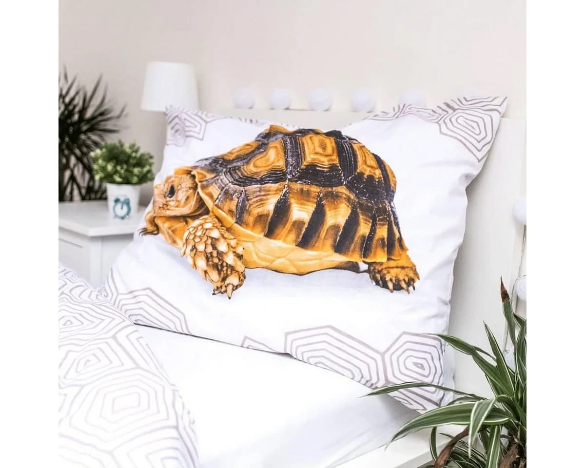 Jerry Fabrics Kinderbettwäsche Schildkröte 140x200 cm mit Kissenbezug - Bild 3