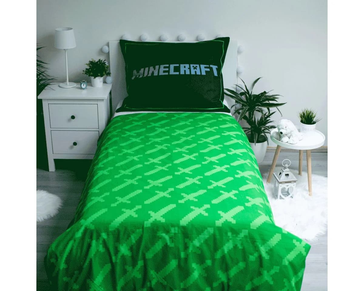 Jerry Fabrics Minecraft Bettwäsche Survival Mode Baumwolle 140x200 + 70x90 - Bild 3