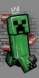 Minecraft Metro Art Creeper Duschtuch Frottee 70x140cm Bild 1