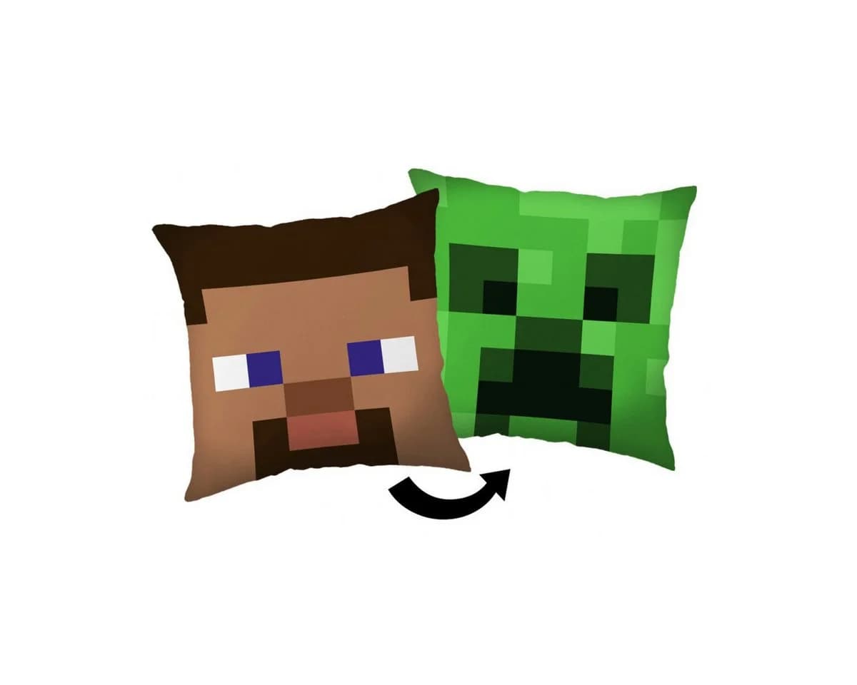 Minecraft Dekokissen 40x40cm Steve & Creeper Motiv