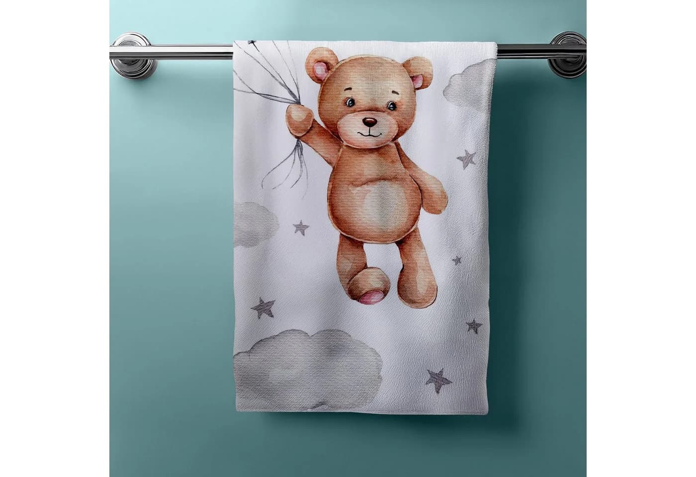 Jerry Fabrics Duschtuch Teddy mit Ballon 70 x 140 cm - Bild 2