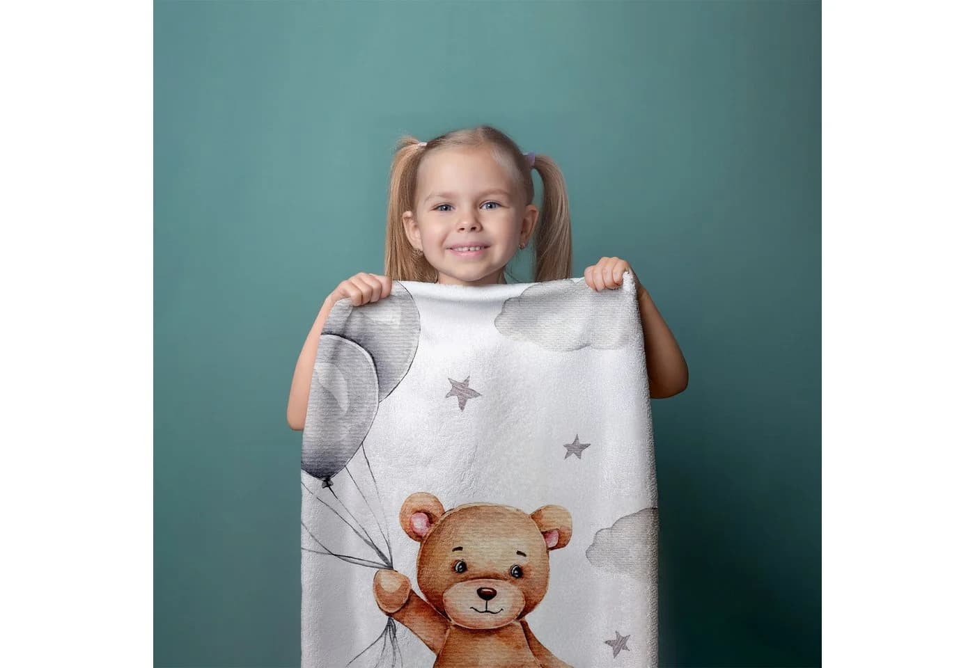 Jerry Fabrics Duschtuch Teddy mit Ballon 70 x 140 cm - Bild 4