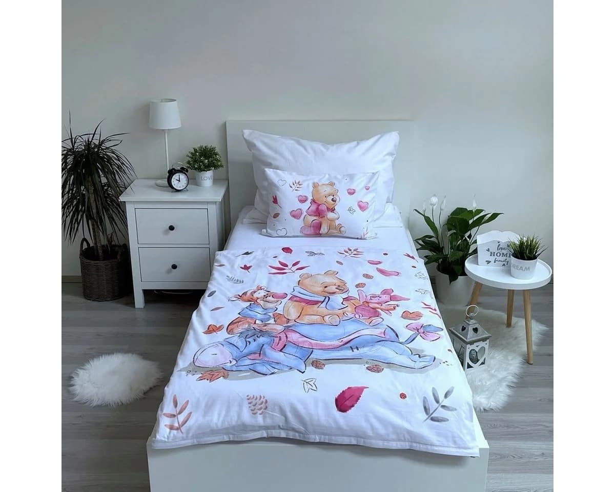 Disney Winnie Puuh Kinderbettwäsche Bunt 100x135 + 40x60 cm Baumwolle