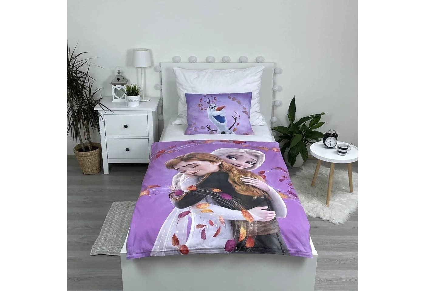 Jerry Fabrics Babybettwäsche Disney Frozen 2 Lila Anna Elsa Olaf