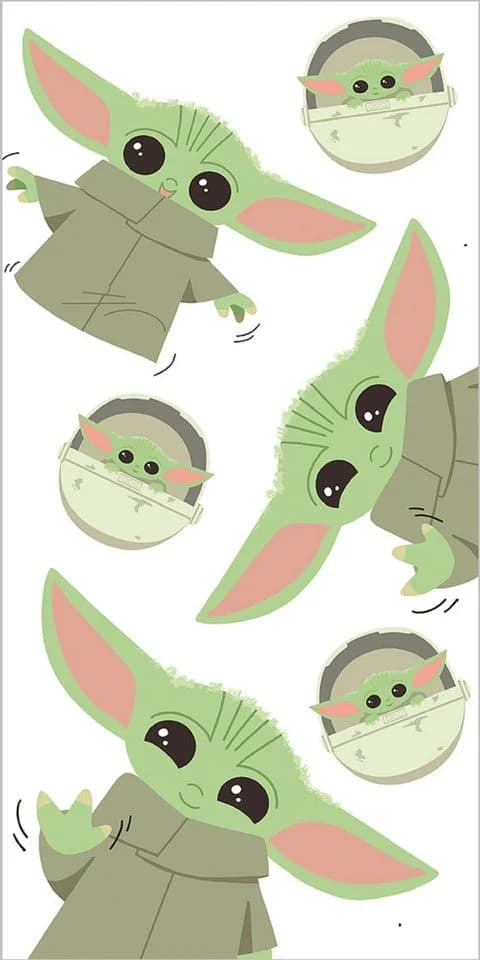 Jerry Fabrics Star Wars Mandalorian Baby Yoda Duschtuch 70 x 140 cm