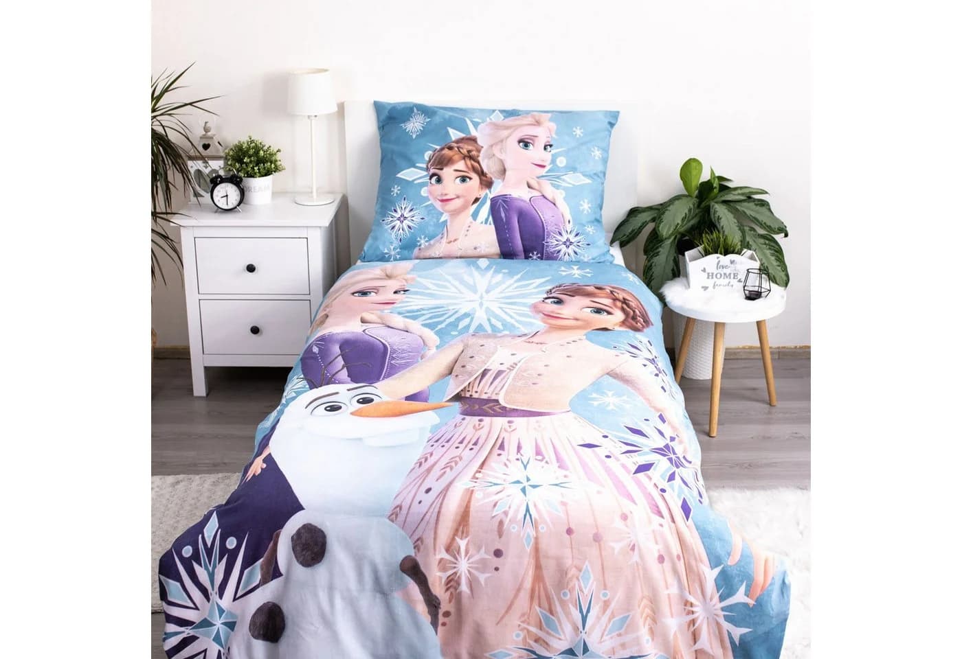Disney Frozen Bettwäsche Anna Elsa Kissen Bettdecke Wendemotiv