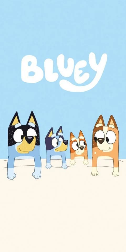 Bluey Badetuch 70x140 cm 100% Baumwolle Blau