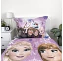 Disney Frozen Kinderbettwäsche Lila Anna Elsa 2-teilig Baumwolle Bild 4