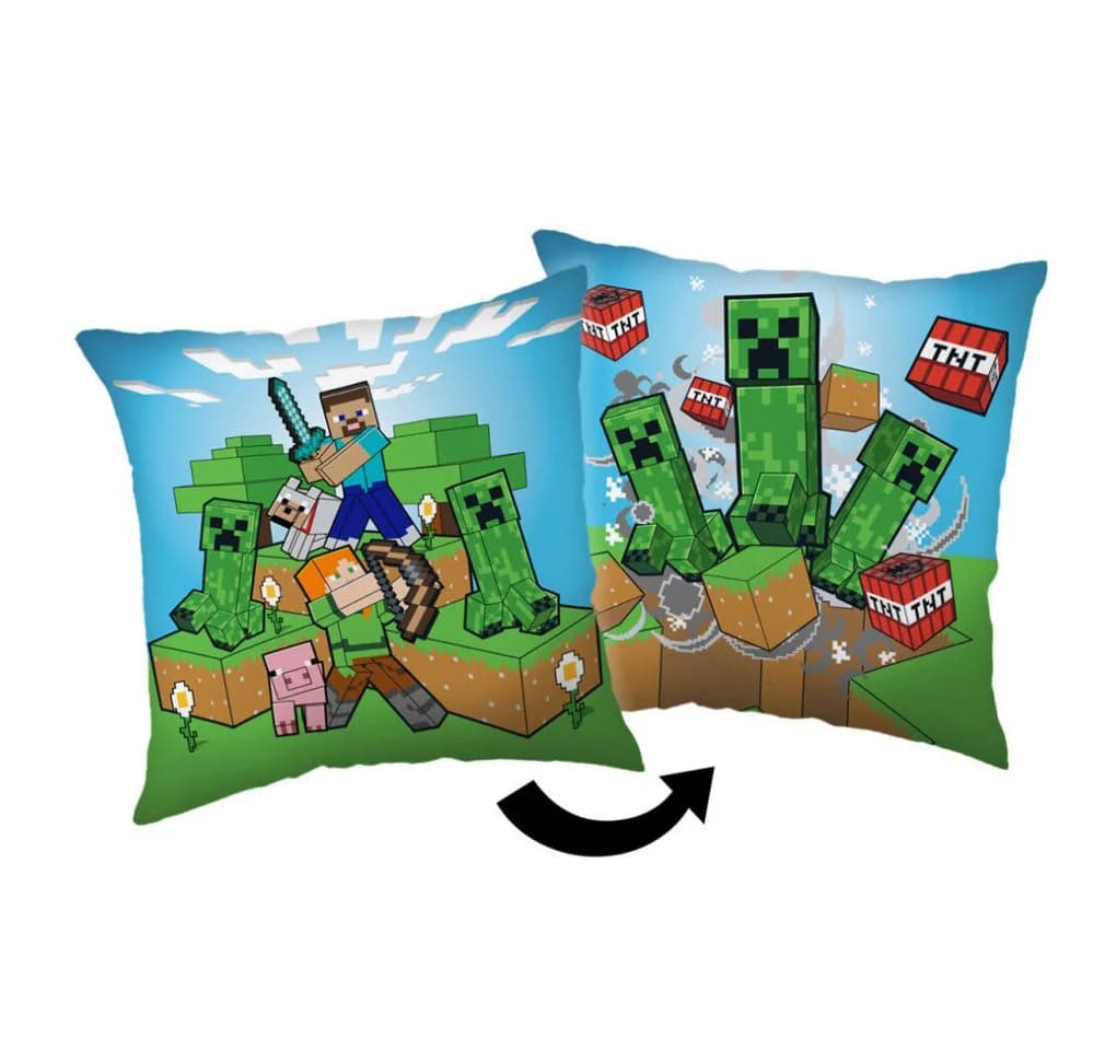 Minecraft Dekokissen Kopfkissen 40x40 cm Premium Digitaldruck