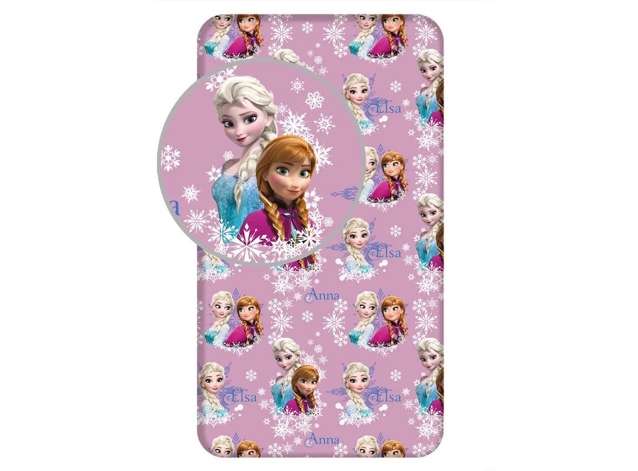 Disney Frozen Spannbettlaken Rosa 100% Baumwolle - Bild 2
