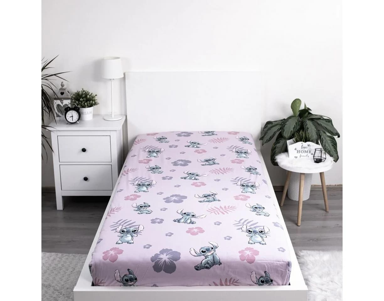 Disney Spannbettlaken Lilo und Stitch Rosa Frottee
