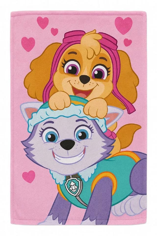Jerry Fabrics Paw Patrol Kinderdecke Rosa Flauschig 100x150 cm