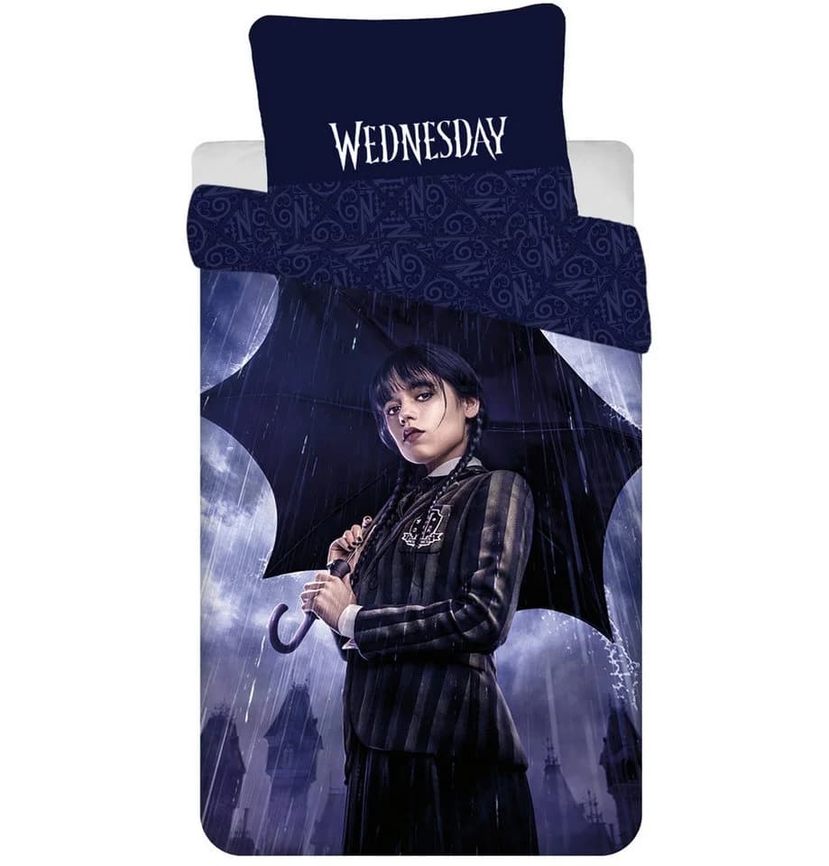 Wednesday Wendebettbezug Wende Bettwäsche Set Wednesday Addams Rain - Bild 2