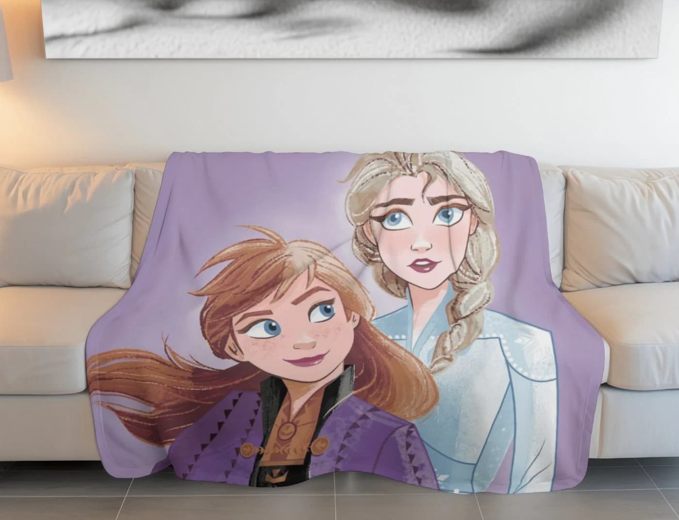 Disney Frozen Wohndecke Mikroflannel 100x150 cm Kuscheldecke Polyester