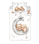 Jerry Fabrics Babybettwäsche Set Teddy im Mond Weiß 100x135 cm Bild 3