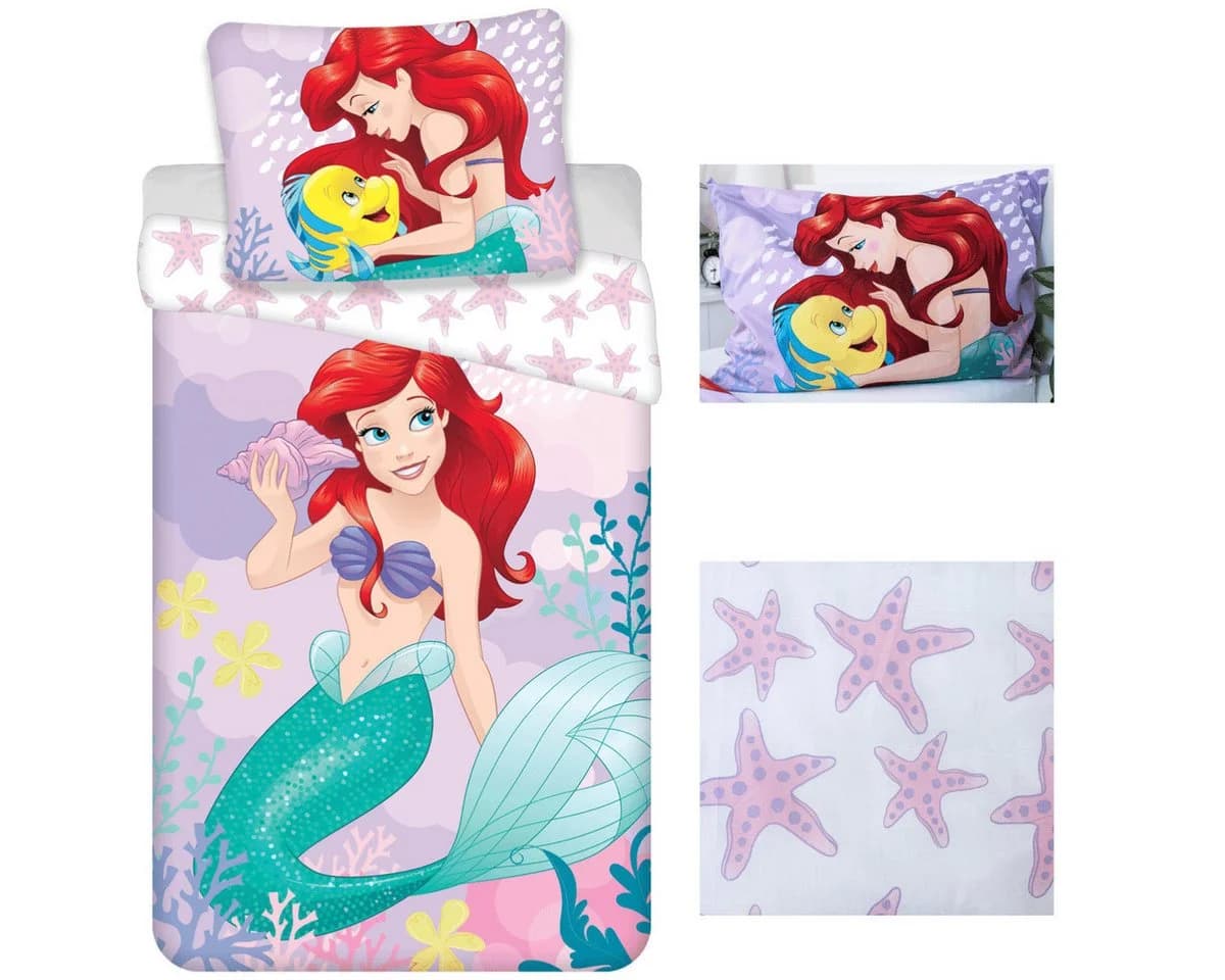 Disney Ariel Wendebettwäsche Rosa 100% Baumwolle Renforce - Bild 2