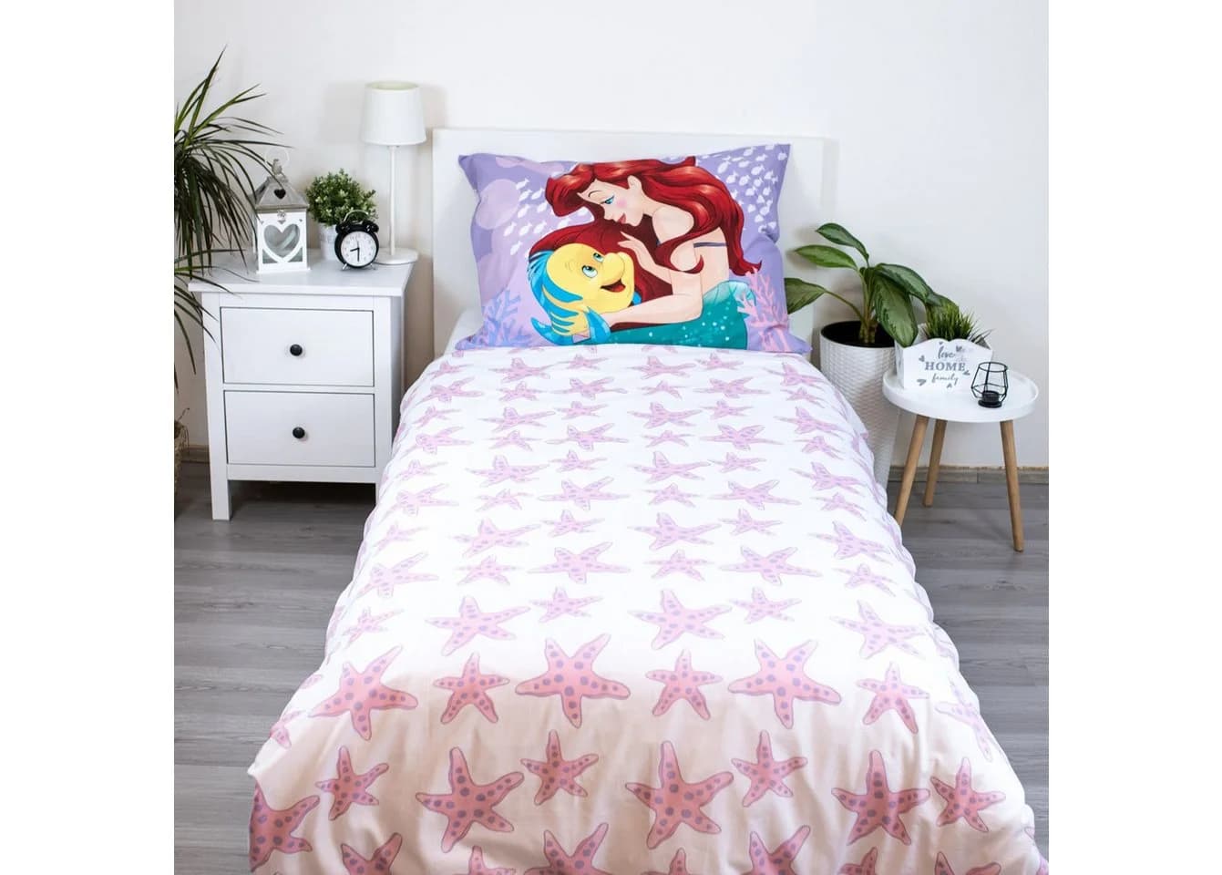 Disney Ariel Wendebettwäsche Rosa 100% Baumwolle Renforce - Bild 4