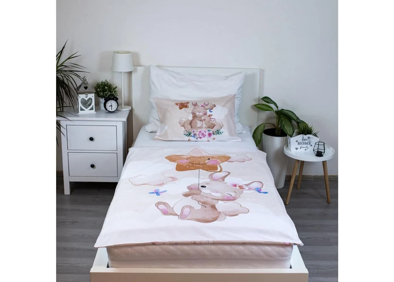 Jerry Fabrics Babybettwäsche Set Wendebettwäsche Bunny Star Baby