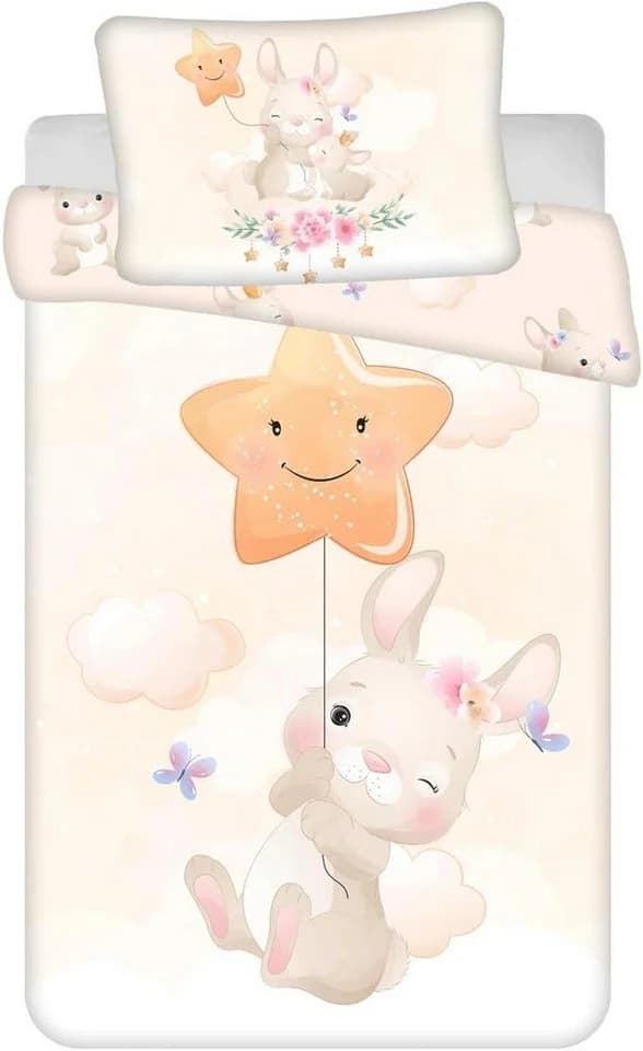 Jerry Fabrics Babybettwäsche Set Wendebettwäsche Bunny Star Baby - Bild 2
