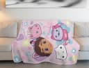 Kinderdecke Gabby's Dollhouse Disney Fleece 100x150 cm Bild 1