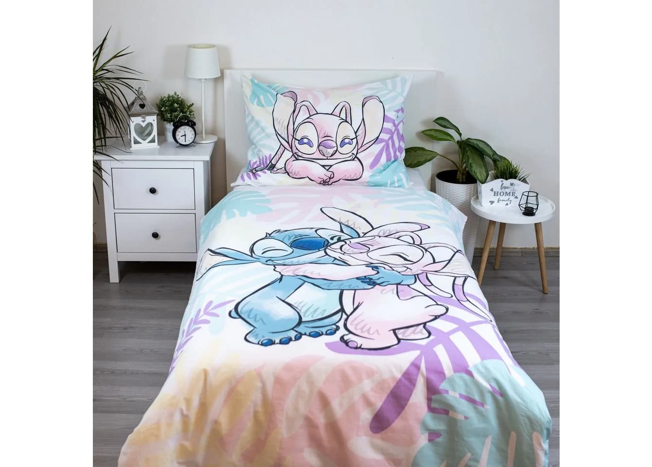 Lilo & Stitch Wendebettbezug Weiß 2 Motive Baumwolle