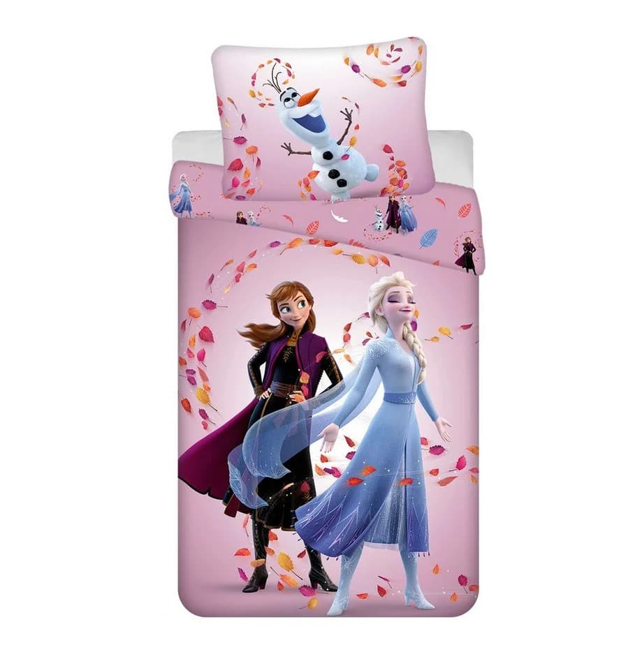 Disney Frozen Bettwäsche Baumwolle Rosa 140x200 cm mit Reißverschluss - Bild 2