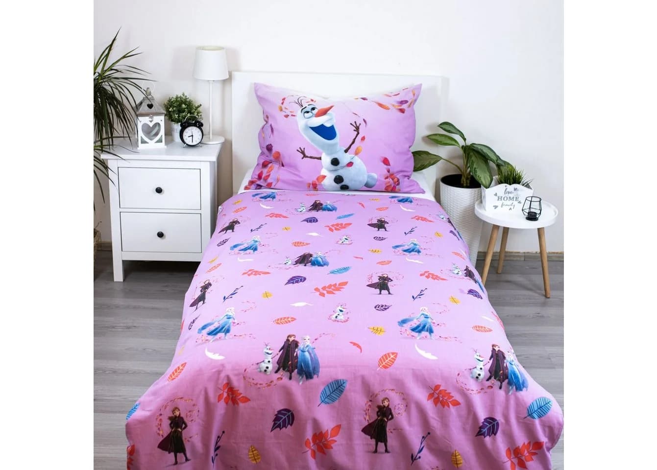 Disney Frozen Bettwäsche Baumwolle Rosa 140x200 cm mit Reißverschluss - Bild 3