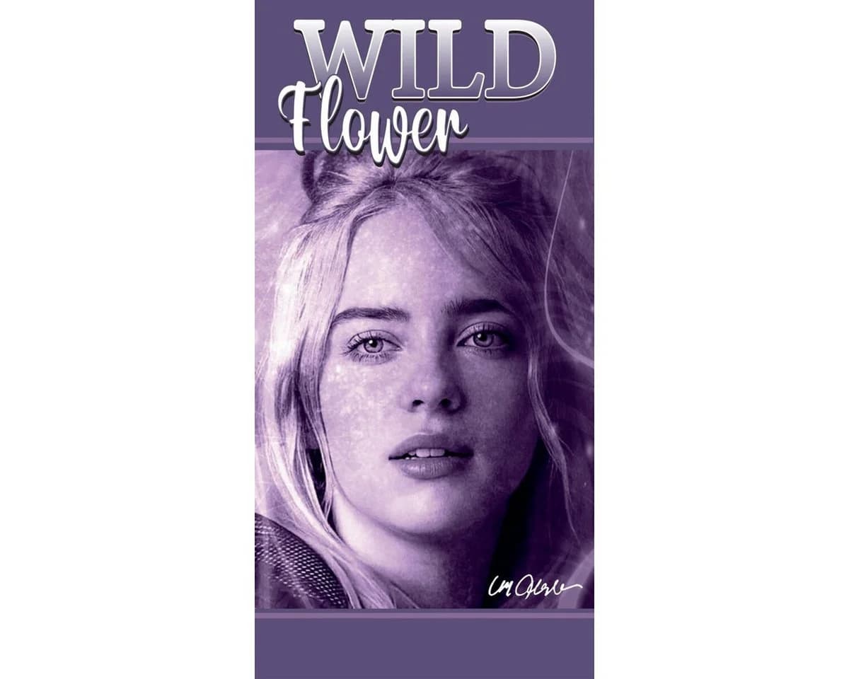 Billie Eilish Badetuch 70x140cm Wild Flower Strandtuch 100% Baumwolle