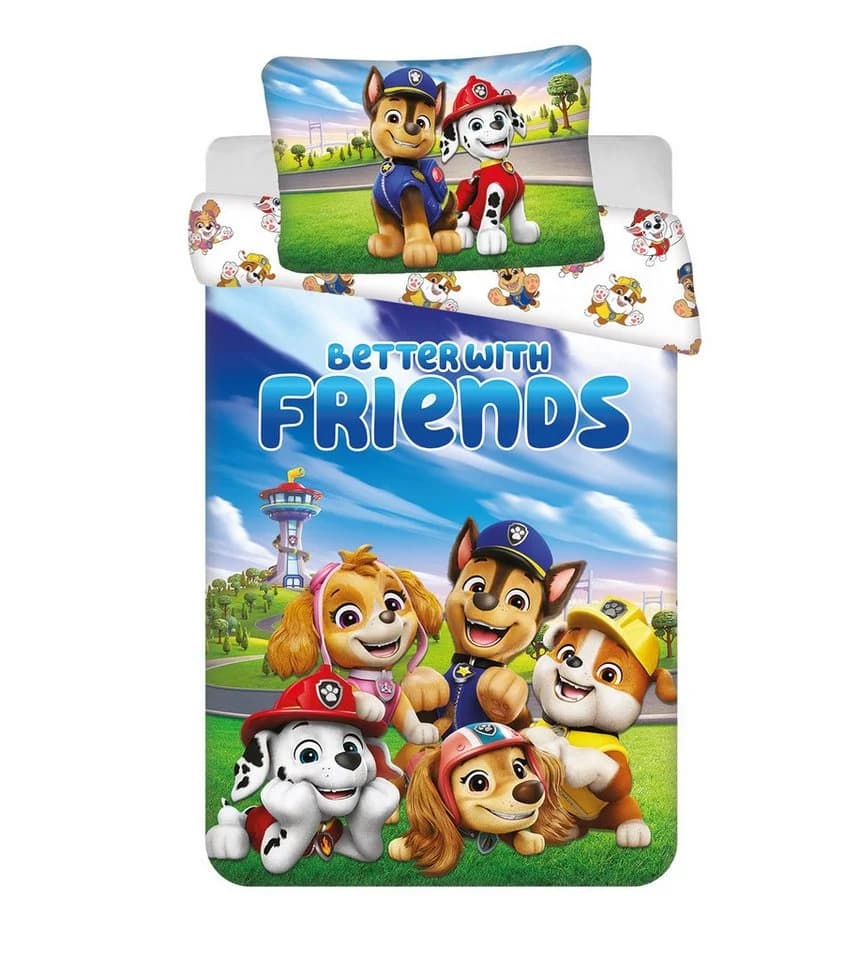 Jerry Fabrics Kinderbettwäsche Paw Patrol 100x135 cm + 40x60 cm