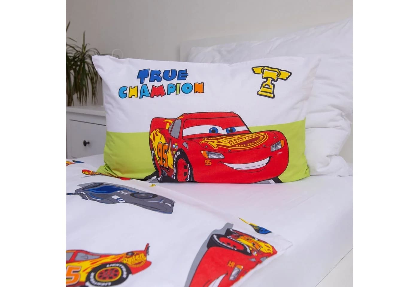 Cars Babybettwäsche Set Champion Bettbezug 100x135 cm, Kissenbezug 40x60 cm 100% Baumwolle - Bild 4