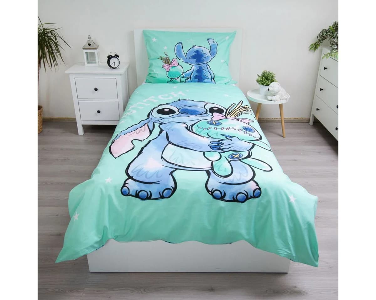 Lilo & Stitch Bettwäsche Wendebettwäsche Stitch mit Scrump 140x200 cm