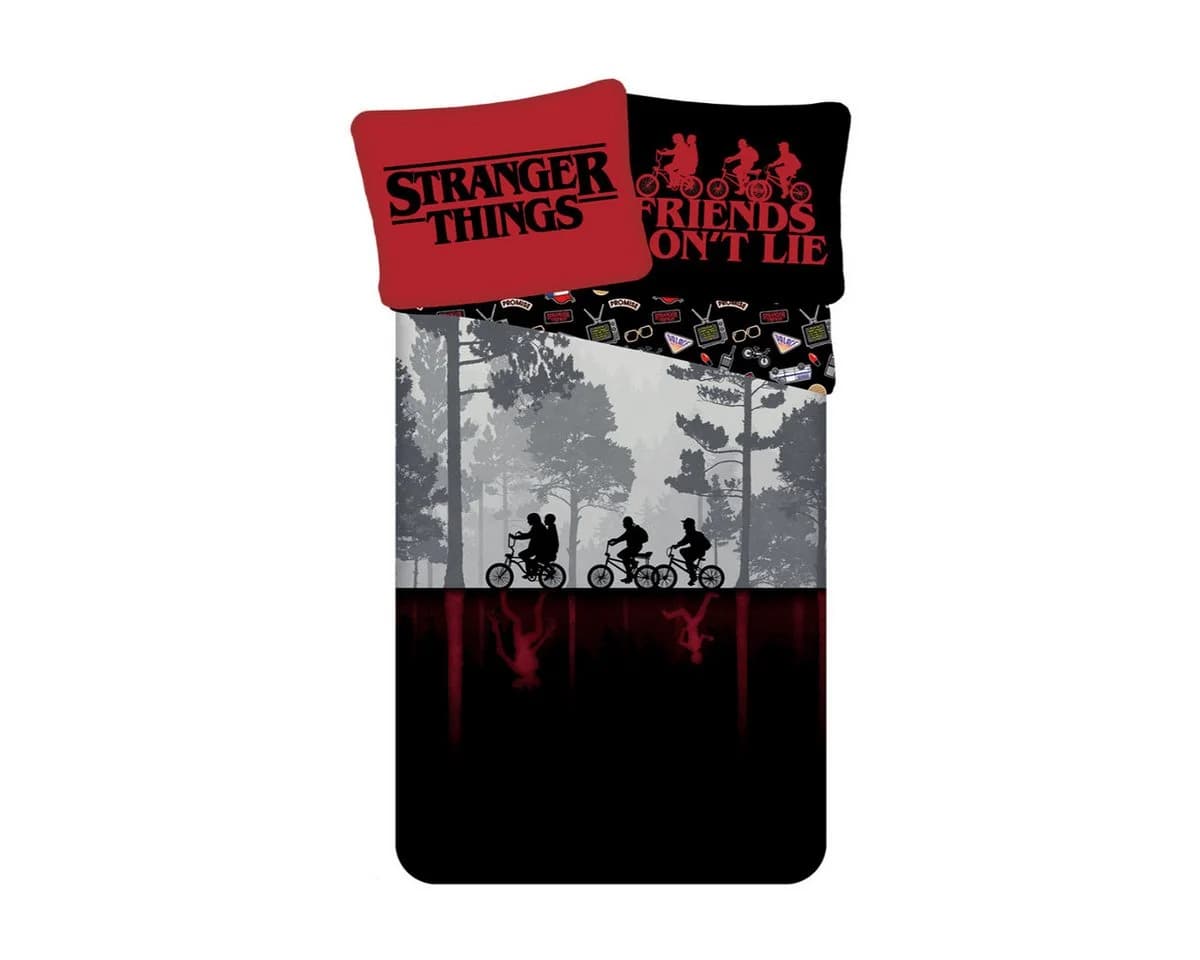 Jerry Fabrics Stranger Things Bettwäsche Schwarz 140x200 cm Baumwolle - Bild 2