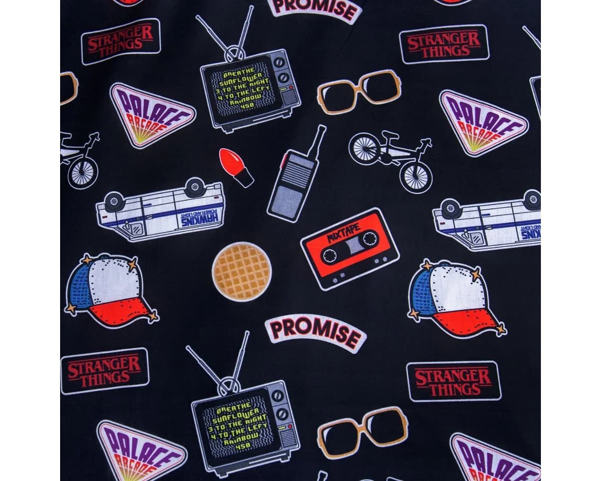 Jerry Fabrics Stranger Things Bettwäsche Schwarz 140x200 cm Baumwolle - Bild 4