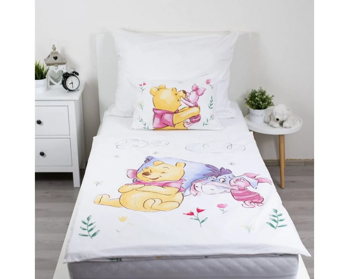 Disney Winnie Puuh Babybettwäsche Set Baumwolle mit Reißverschluss