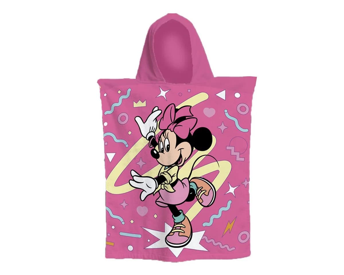 Disney Minnie Mouse Kinder Badeponcho Baumwolle mit Kapuze