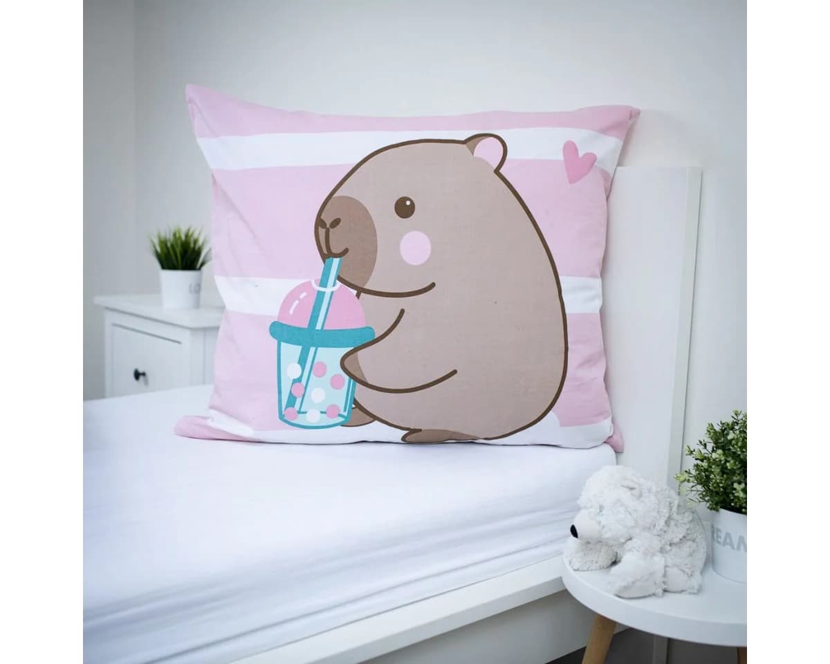 Jerry Fabrics Bettwäsche Capybara 140x200 cm 70x90 cm Baumwolle - Bild 5