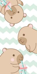 Jerry Fabrics Badetuch Capybara 100% Baumwolle Bunt Bild 2