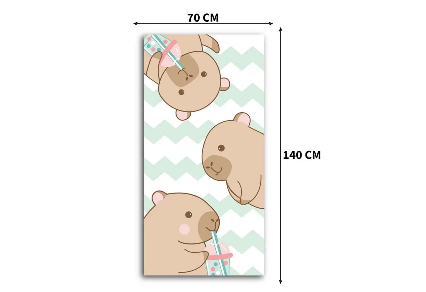 Jerry Fabrics Badetuch Capybara 100% Baumwolle Bunt - Bild 4